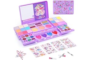 Kids Makeup Kit for Girl Gifts,59 PCS Washable Makeup Set Real Cosmetic,Little Girls Princess Dress up Toys for 3-12 Year Old