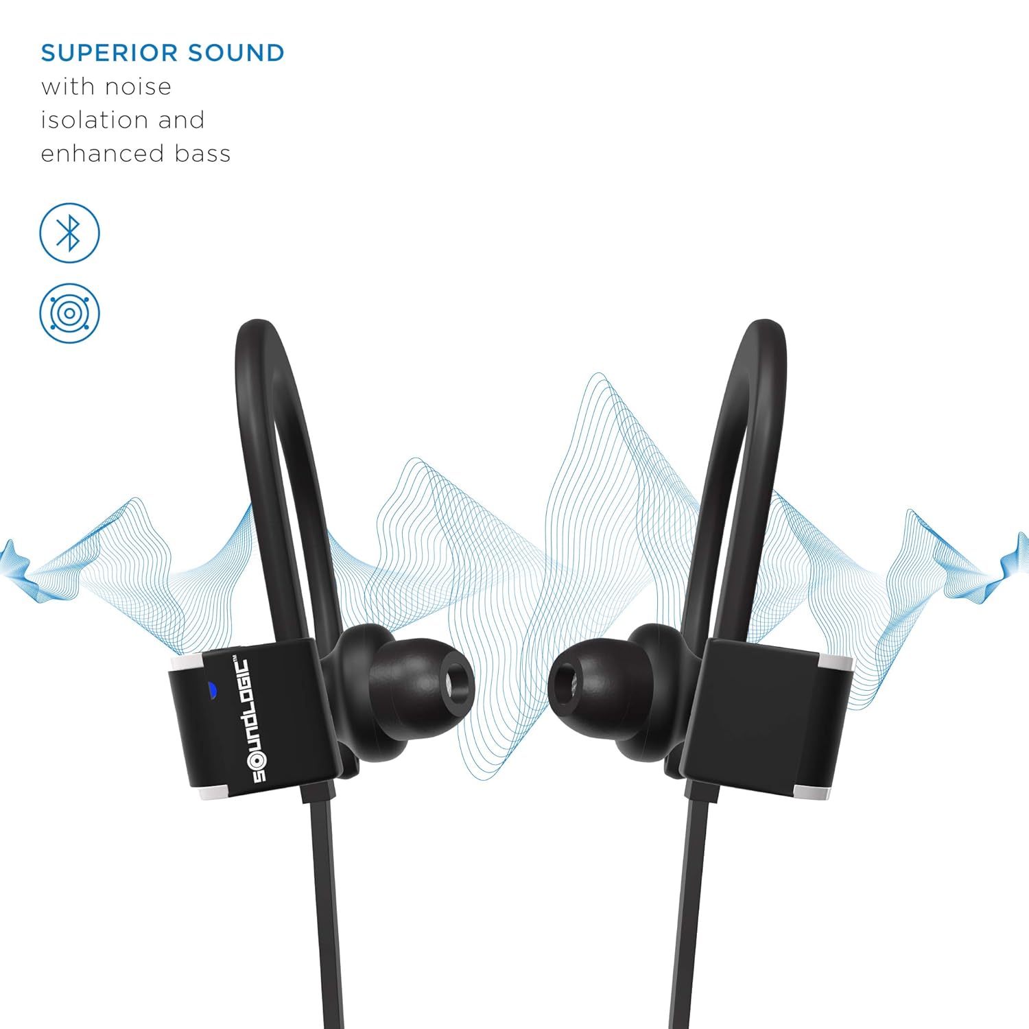 soundlogic voice assistant wireless sport earbuds bluetooth headset with mic