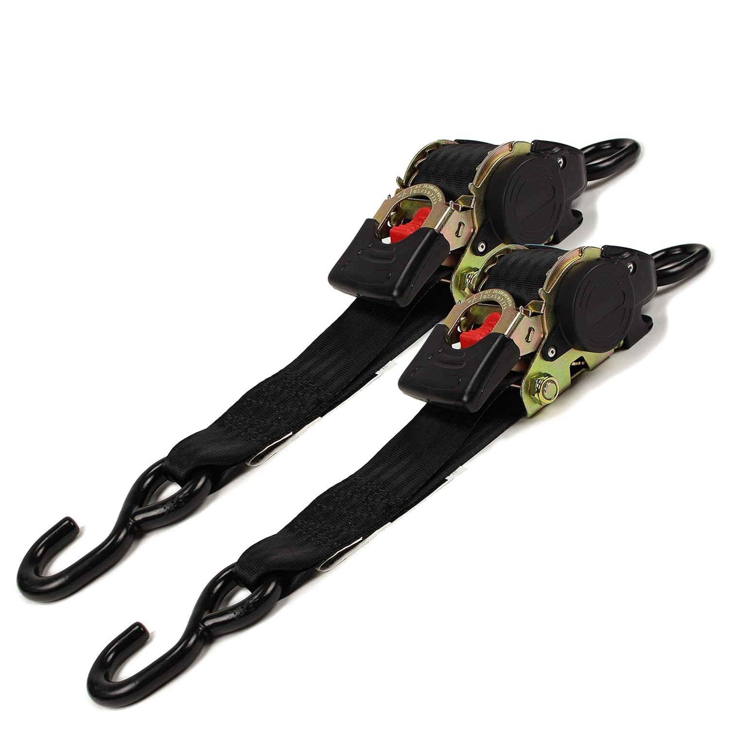 2 Auto Retract NORATCHETING Ratchet Straps 2" x 10' Retractable SELF