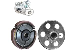 AMEBEE Bike Engine Clutch Set 100cc 4 Stroke Chain Drive Engine Gear Drum Bell Parts Mini Bicycle Engine Starting Clutch Transmision Bicycle Fitting Install Bike Gas Engine (15mm Shaft)