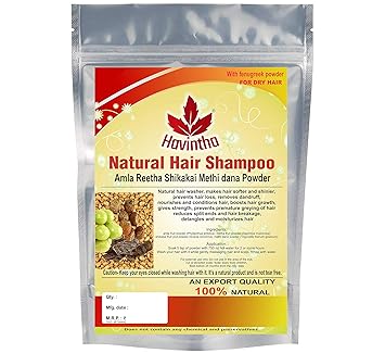 Havintha Natural Advanced Hair Shampoo with Amla, Reetha, Shikakai and Methi Dana, 227 g