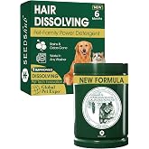 Seedshub Pet Hair Remover for Laundry - Dog &amp; Cat, 6-Month Supply | Upgraded Higher Hair Dissolution for Clothes, Pet Bedding &amp; Blankets, Removes Stains &amp; Odors, HE/Front/Top Load, Septic Safe