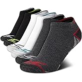 Reebok Boys Ankle Socks - 6 Pack Moisture-Wicking Low Cut Athletic Low Cut Socks for Boys with Arch Support (Sizes: S-L)
