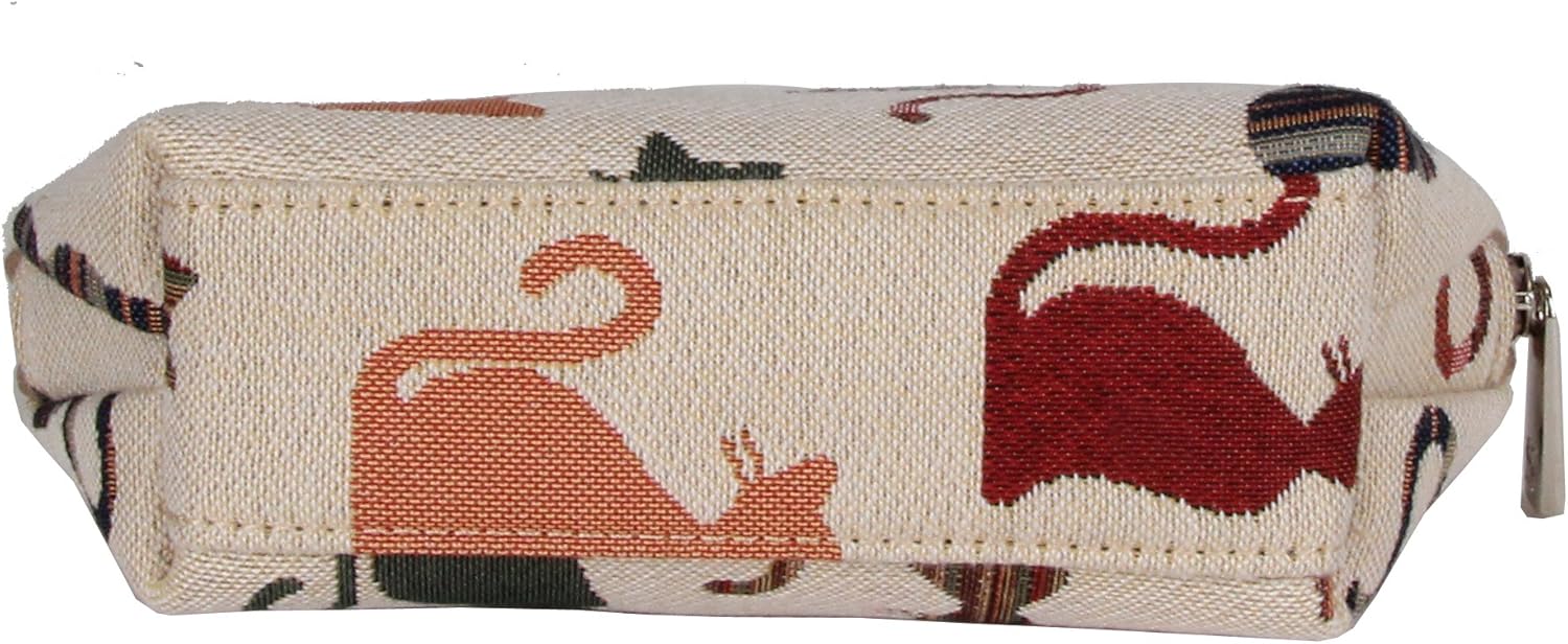 Signare Tapestry Women Travel Cosmetic Bag/Make-Up Brush Bag Colourful s (COSM-CHEKY), Small, Cheeky Cat - Image 5