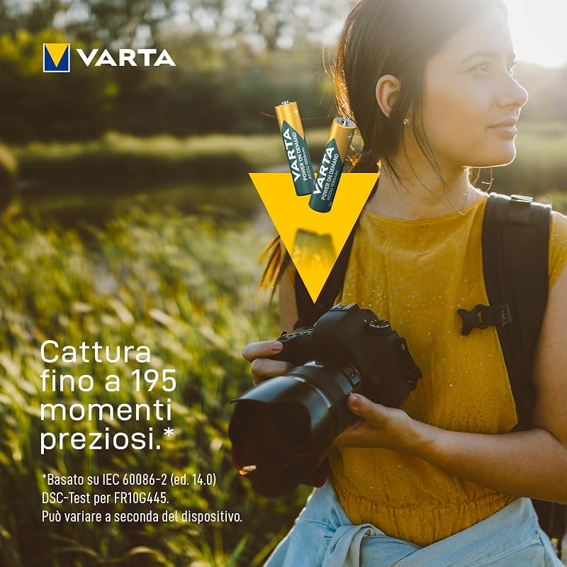 Batterie ricaricabili AAA Rechargeable Ready2Use precaricata Micro Ni-Mh (pacco da 4, 1000mAh), ricaricabile senza effetto Memory - pronta all'uso