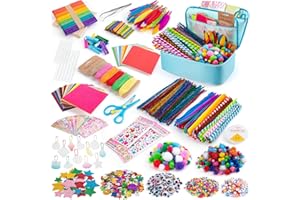 Sundaymot Arts and Crafts Supplies for Kids, 2000+Pcs DIY Craft Kits, Ages 6-10, Educational Preschool and Homeschooling Arts Programs, Children Craft Kits, Christmas Gifts for Boys and Girls.