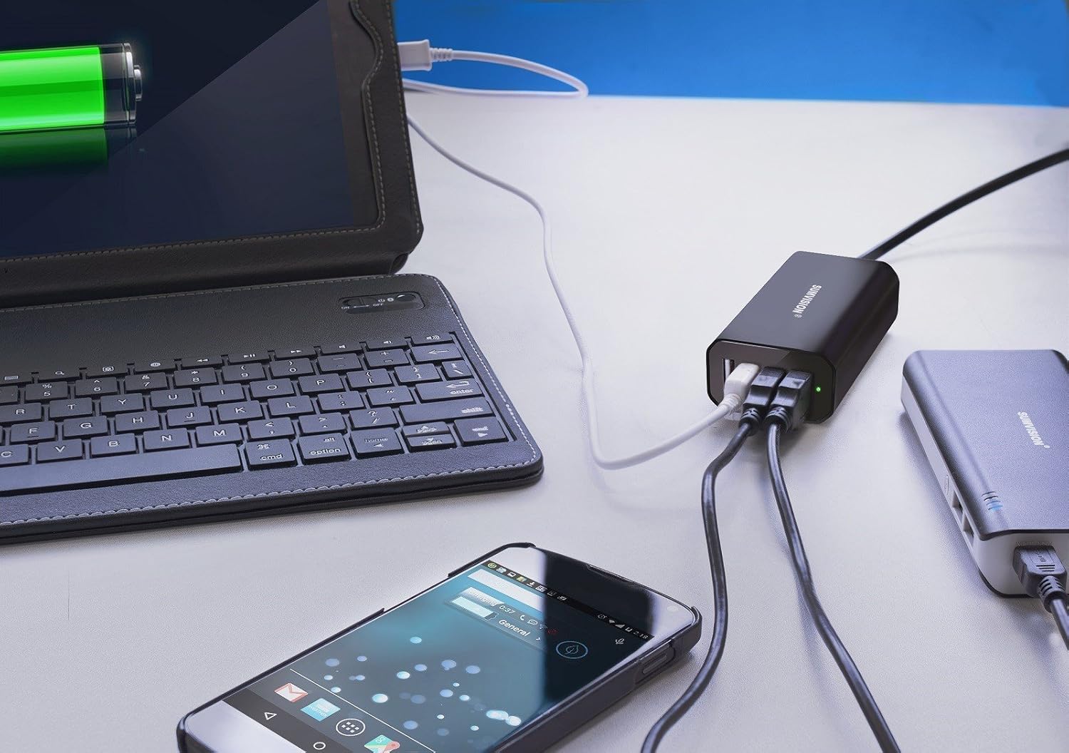 Sumvision 4-Port 36W High Speed Portable Desktop Universal USB Charger PowerIQ Smart Technology for iPhone,iPad Air 2,Galaxy S6/S6 Edge,Nexus,HTC M9,Nokia - Image 3