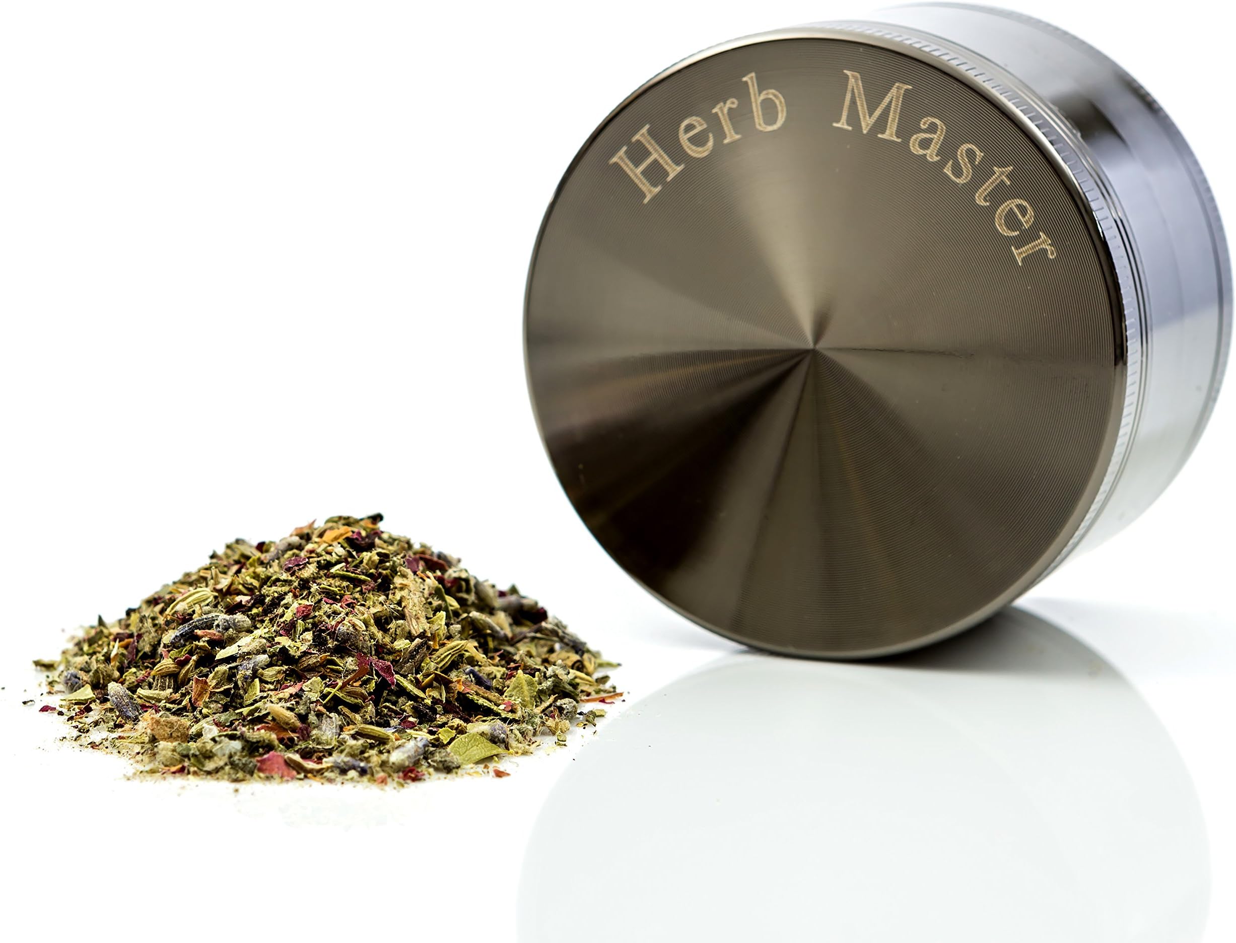 Herb Master Premium Heavy Duty Herb and Spice Grinder with Pollen Catcher | Grinds Tea, Peppercorns and More