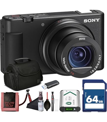 Amazon.com : Sony ZV-1 Digital Camera (Black) (DCZV1/B) + 64GB