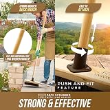 Newman and Cole Deck Scrubber Brush with Wooden Handle 9 Inch Stiff Bristles view 5