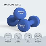 PROIRON Dumbbell Set Neoprene 1kg-10kg 4kg 2x4kg Blue view 2