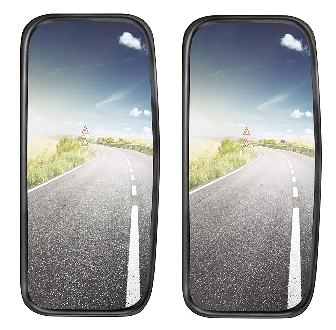 2x LKW, Transporter oder Bus Spiegel universal 42 x 20 cm Größe mit flexibler Halterung SET