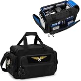 Damero Pilot Bag, Flight Bag for Aviation Headset, Kneeboard, Logbook | Aviation Headset Bag with Padded Laptop Sleeve, Customize Compartment, Three Ways to Carry, Patch Area (No Included Patches)