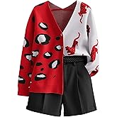 Ziesexy Leopard Cardigan Women Tiger Print Button Up Cardigans Color Block V Neck Sweaters Long Sleeve Cheetah Print Top