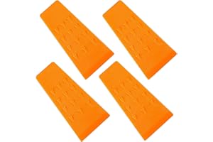 4 Pcs 5.5" Tree Felling Wedges for Tree Cutting, Chainsaw Wedges, Orange Plastic Wood Splitting Wedge, Tree Cutting Equipment