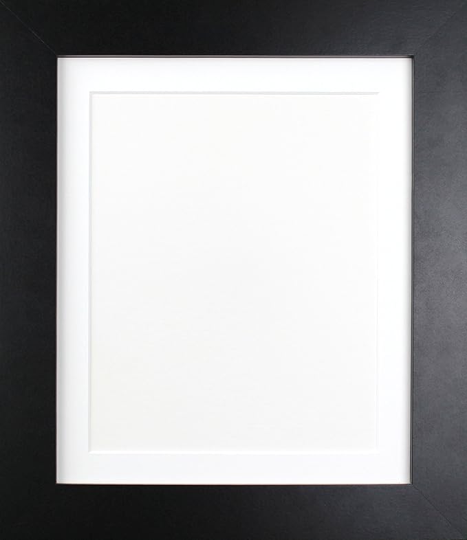 FRAMES BY POST London Black Picture Photo Frame with White Mount A2 For
