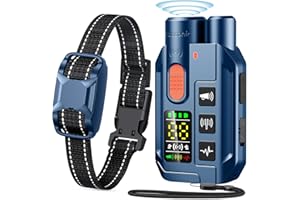 KETWINI 2 in 1 Dog Shock Collar &Dog Bark Deterrent Devices,4200FT Dog Training Collar with Remote, E Collar with Adjustable Beep, Vibration and Shock, IP67 Waterproof,50FT Ultrasonic(1-3L) Control Range