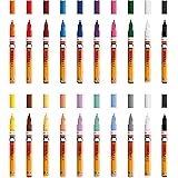 Molotow ONE4ALL Acrylic Paint Marker Set, 1mm and 2mm, Assorted Colors, 20 Marker Set, 1 Set Each (200.152)