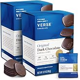 Verse 90% Dark Chocolate Squares, Original, High Cacao, 2 Pack | 9 Individually Wrapped Rich, Fudgy Dark Chocolate 9 Pieces Per Box, 1g Cane Sugar, Keto, Perfect Indulgent Snack