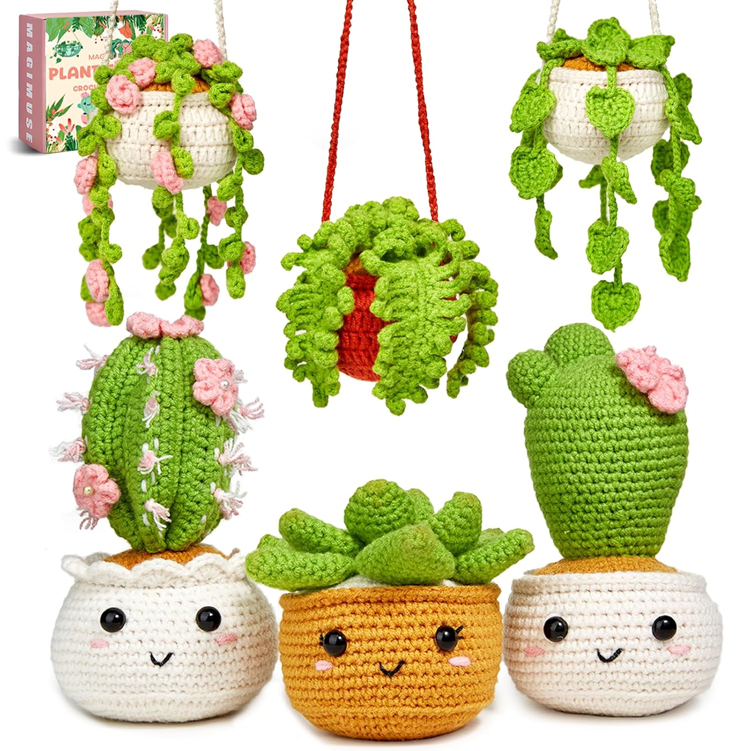 MAGIMUSE Crochet Kit for Beginners, Crochet Starter Kits, Amigurumi Craft Knitting Crocheting Kits with Step-by-Step Video Tu