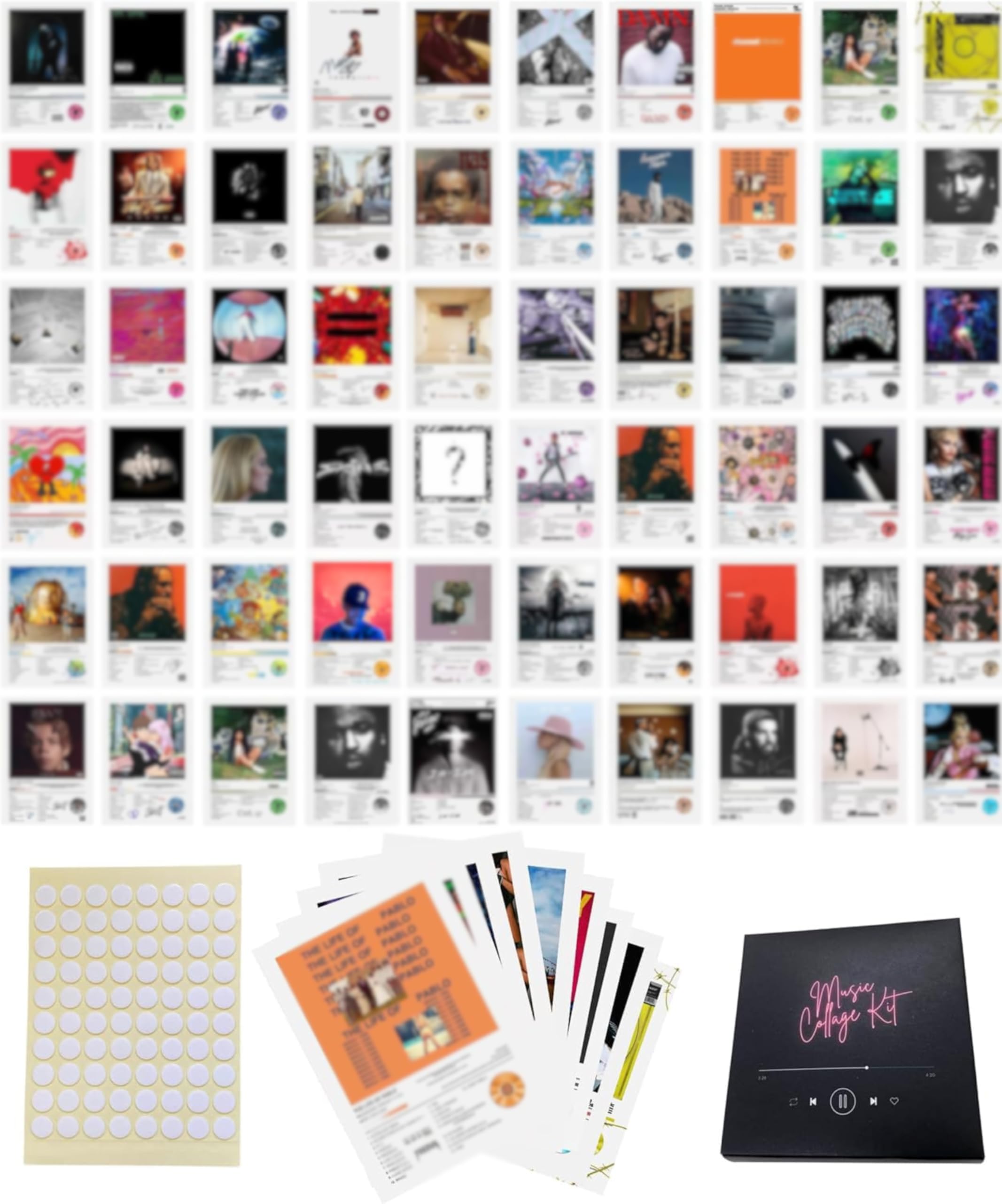 Photo 1 of Unique America 150 Pcs Album Cover Art, Music Posters, Bedroom Decor, Rapper Room Art, 6x6 Inch Prints