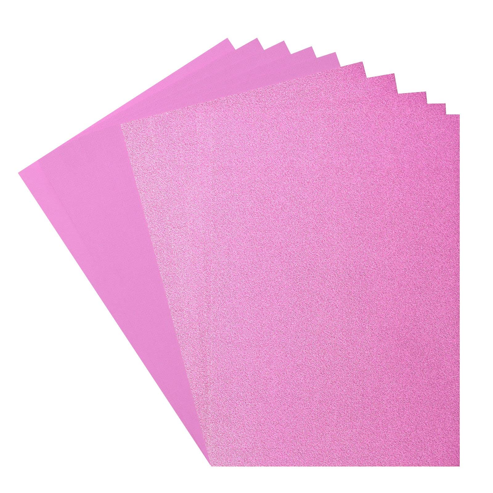 Florence Glitter Paper and Cardstock - A4 Coloured Card Making Supplies - Light Pink/Hydrangea - 10 Sheets - Coloured Paper for Scrapbooking, Card Making and Other Paper Crafts - 250/216 GSM — image 1