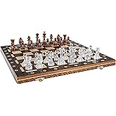 Chess and games shop Muba Amber 6EF Handmade Wooden Chess Set 21 Inch Board with Chessmen- Storage Box to Store All The Pieces