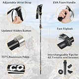 COVACURE Walking Poles 2 Pack Lightweight Collapsible 7075 Aluminum Foam Grip view 5