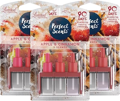 Perfect Scents 3 Scents Air Freshener Refill 3 Pack Apple Cinnamon 20ml