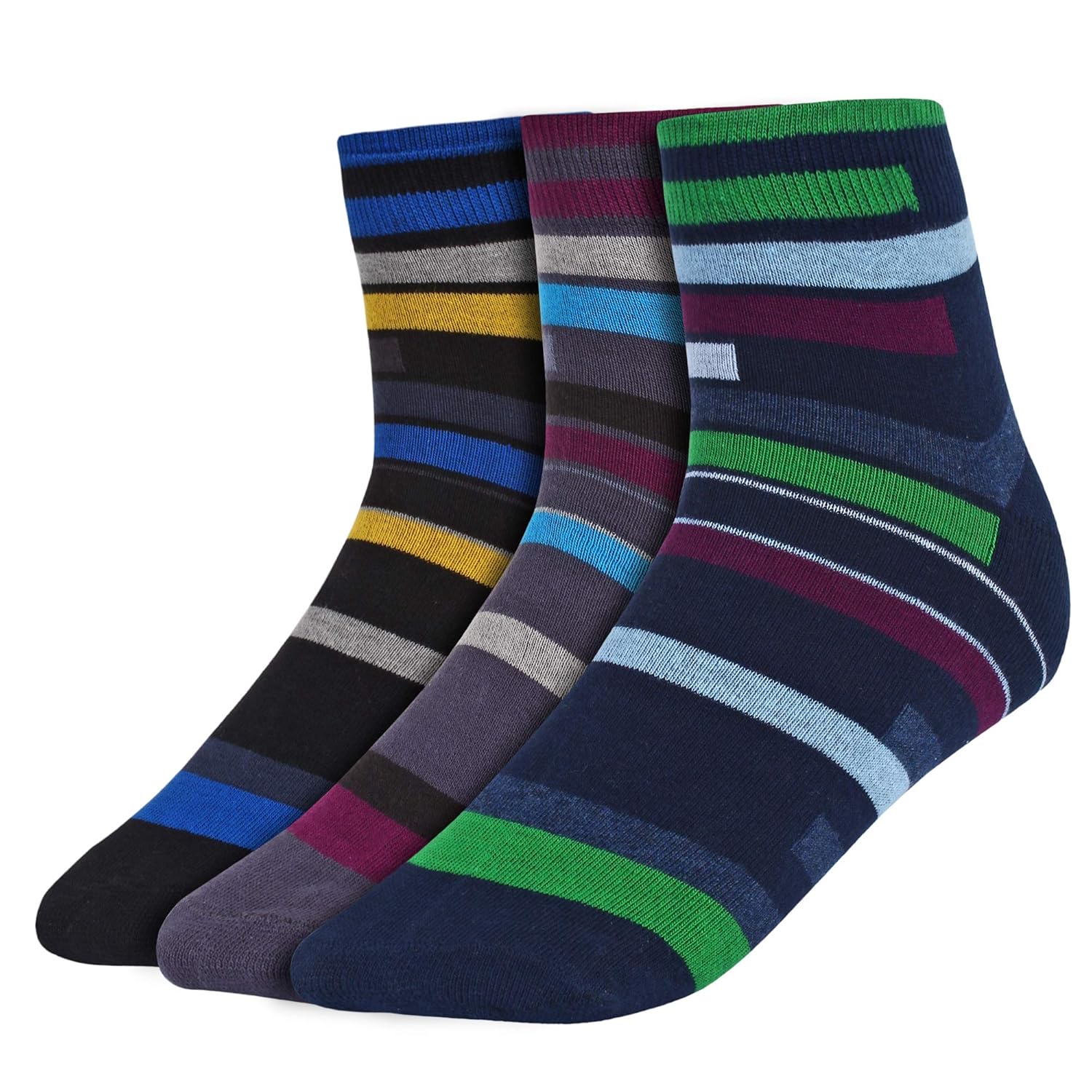 Creature MultiColored Men's Ankle Length Socks Pack of 3(MultiColored