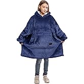 Catalonia Blanket Hoodie for Kids, Oversized Wearable Sherpa Sweatshirt Pullover for Teens Youth, Gift Idea