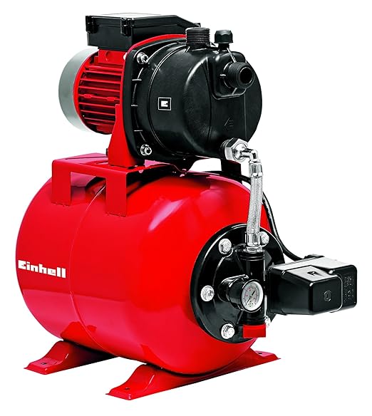 Einhell 4173193 Hauswasserwerk GC-WW 6538 Set (650 W, 3800 L/h Fördermenge, max. Förderdruck 3,6 bar, Druckschalter, Manomete