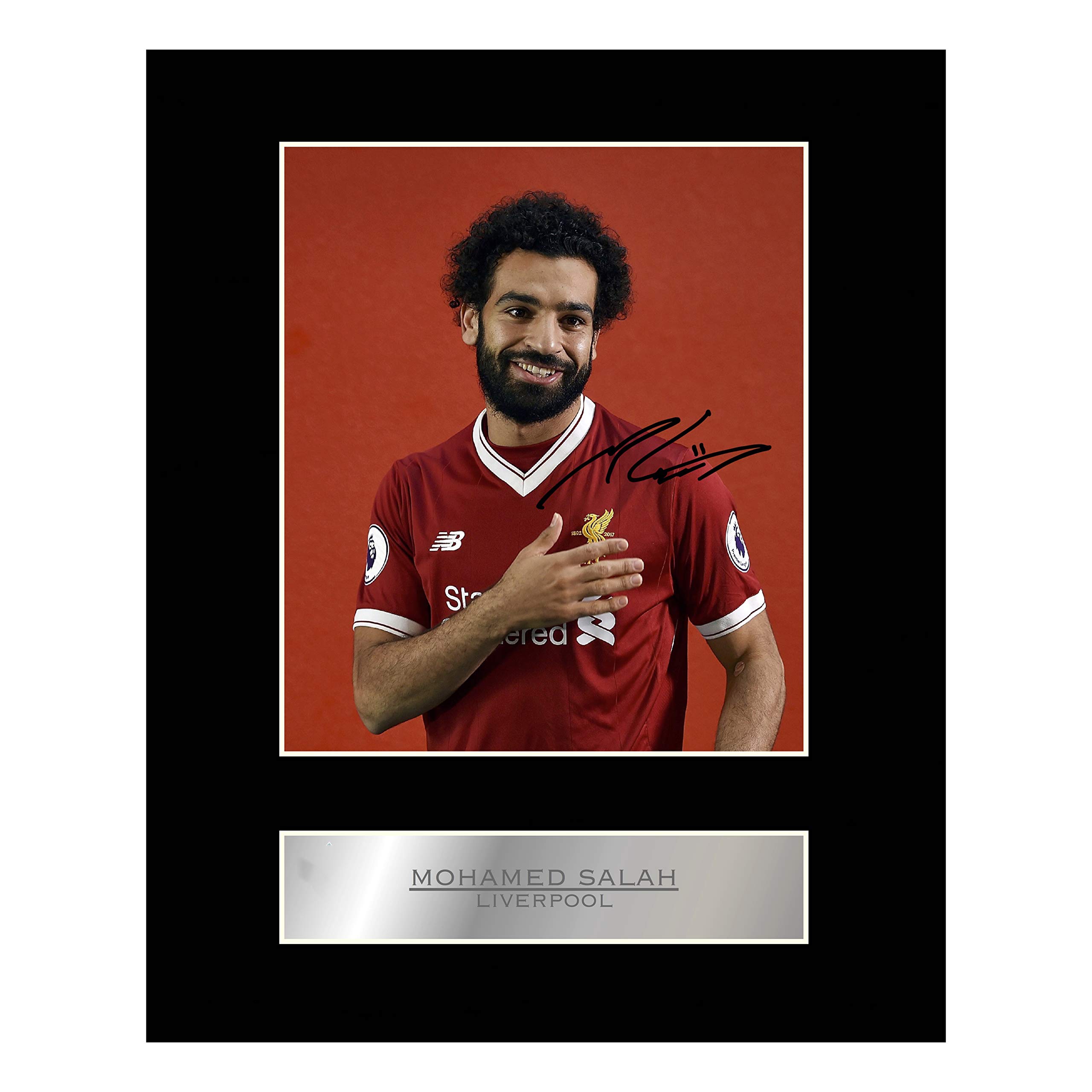 Iconic pics Mohamed Mo Salah Signed Mounted Photo Display Liverpool FC #1 Autographed Gift picture print