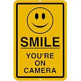 Surveillance s New Smile Youre ON Camera Yellow Business Security Sign ...