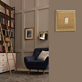 Varilight Single Rocker Light Switch 2-Way Georgian Brass XG1D view 2