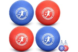 FATEUAER 10 Inch Kickball Set, Playground Ball with Carrying Bag, Dodge Balls for Kids and Adults, Bouncing Sport Handball and Toy Ball, Outdoor Rubber Balls Official Camps and Schools Play Ball