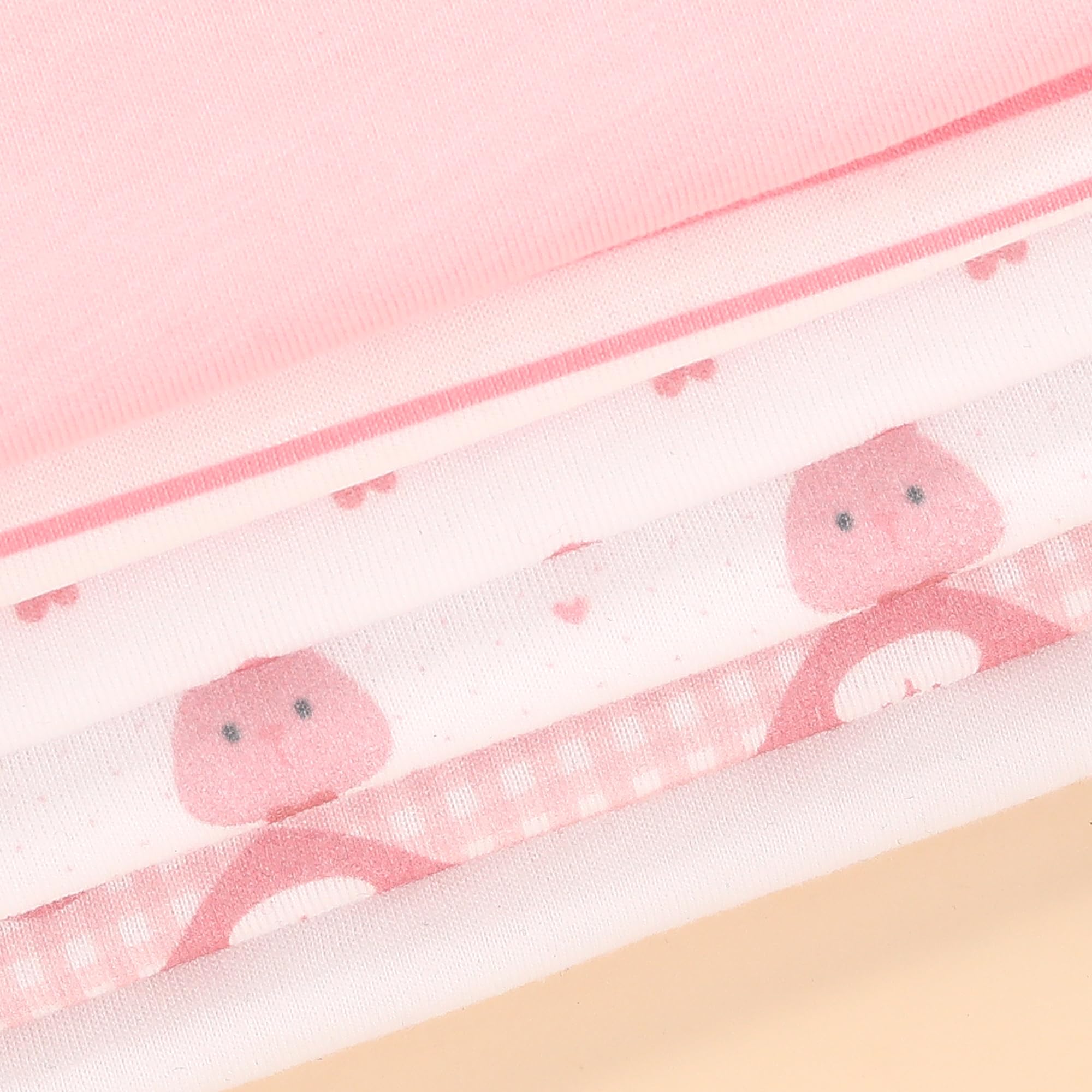 Gelisite 6 Pack Cotton Baby Burp Cloths Extra Absorbent Soft for Baby Boys and Girls (Pink-ftz)