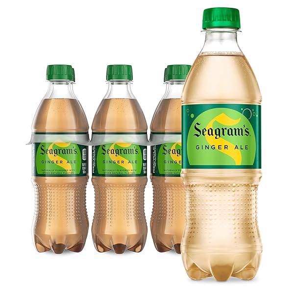 SEAGRAMS GINGER SODA SOFT DRINKS, 16.9 FL OZ,...