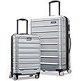 Samsonite Omni 2 Hardside Expandable Luggage with Spinner Wheels, Arctic Silver, 2-Piece Set (Carry-on PRO/Medium)