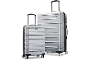 Samsonite Omni 2 Hardside Expandable Luggage with Spinner Wheels, Arctic Silver, 2-piece Set (Pro Carry-on/Medium), Omni 2 Ha