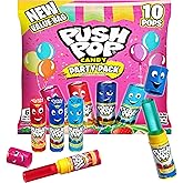 Push Pop Valentine's Candy Variety Pack, 10 Ct Lollipops Individually Wrapped in Fruity Flavors, Bulk Individually Wrapped Hard Candy, Birthday Party Favors, Valentine's Gifts, Goodie Bags for Kids
