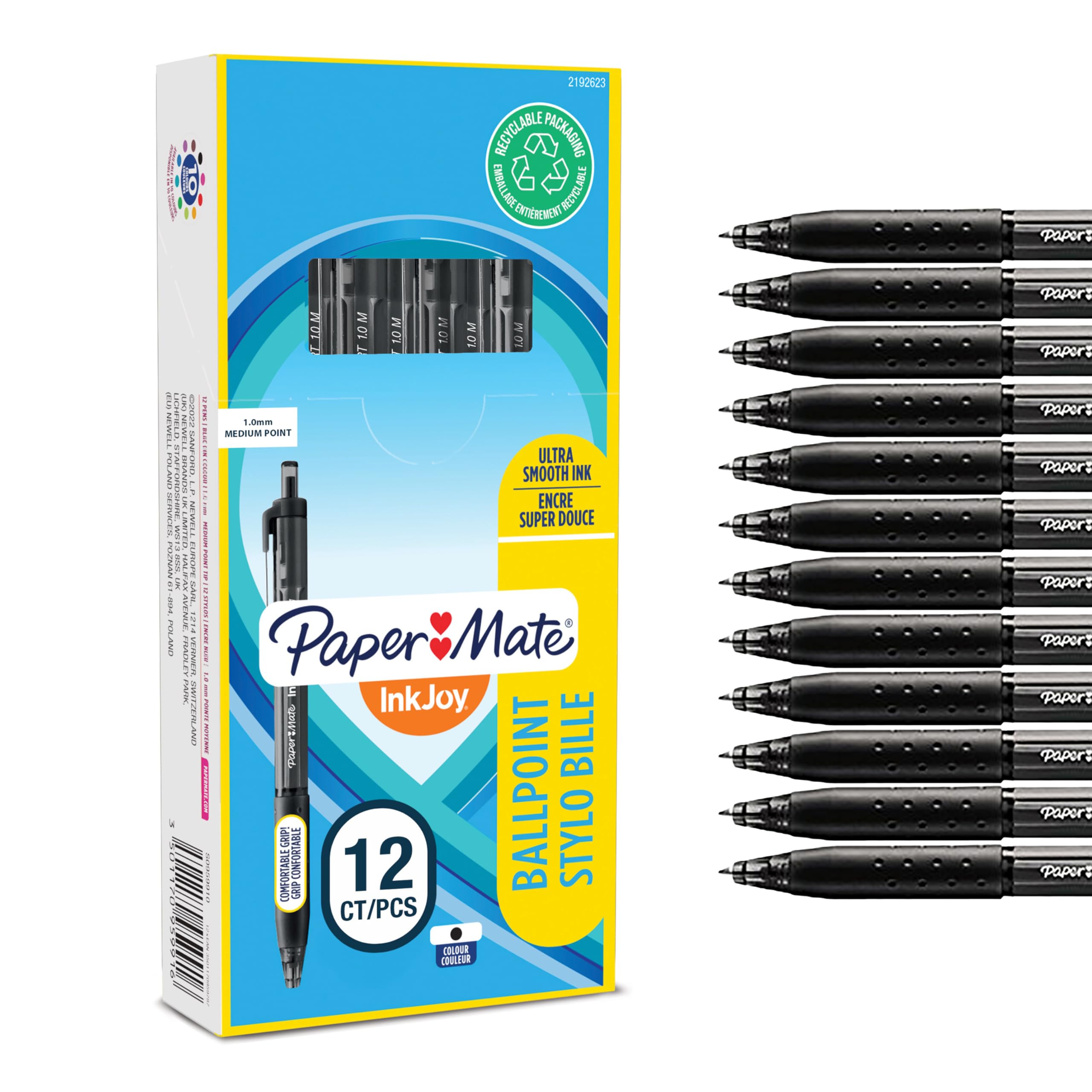 Paper Mate InkJoy 300RT Retractable Ballpoint Pens | Medium Point (1.0 mm) | Black | 12 Count — image 1