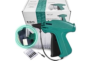 GILLRAJ® Price Tagging Gun for Clothing【Not a Stitch Gun】 Jumbo Pack 5000pcs 2" Long Barbs & 6 Needles, Hang Tag Attacher Gun