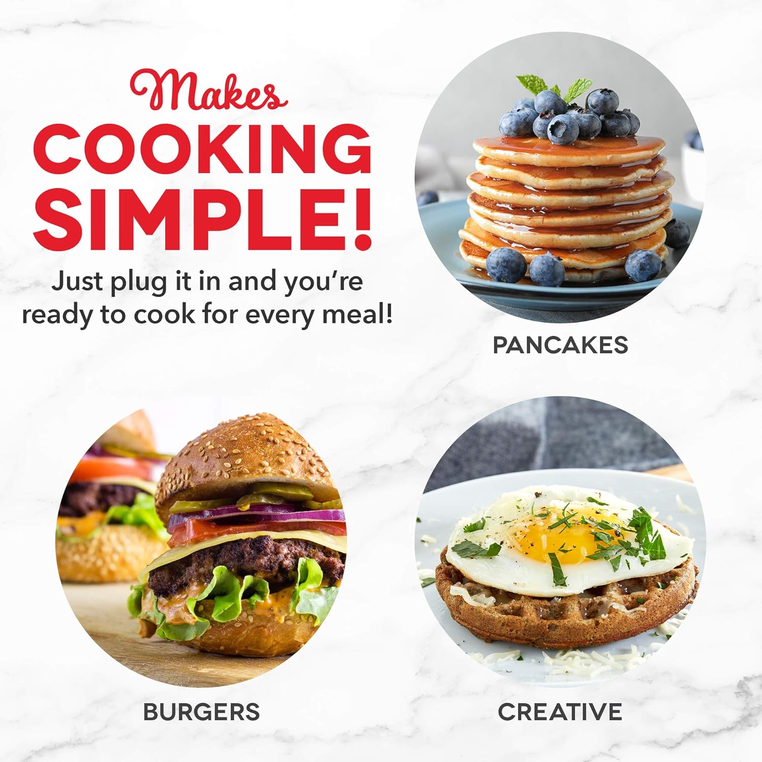 Dash DMSW002RD Mini Maker Grill, Griddle + Waffle Iron, 2 pack, Red: Kitchen & Dining