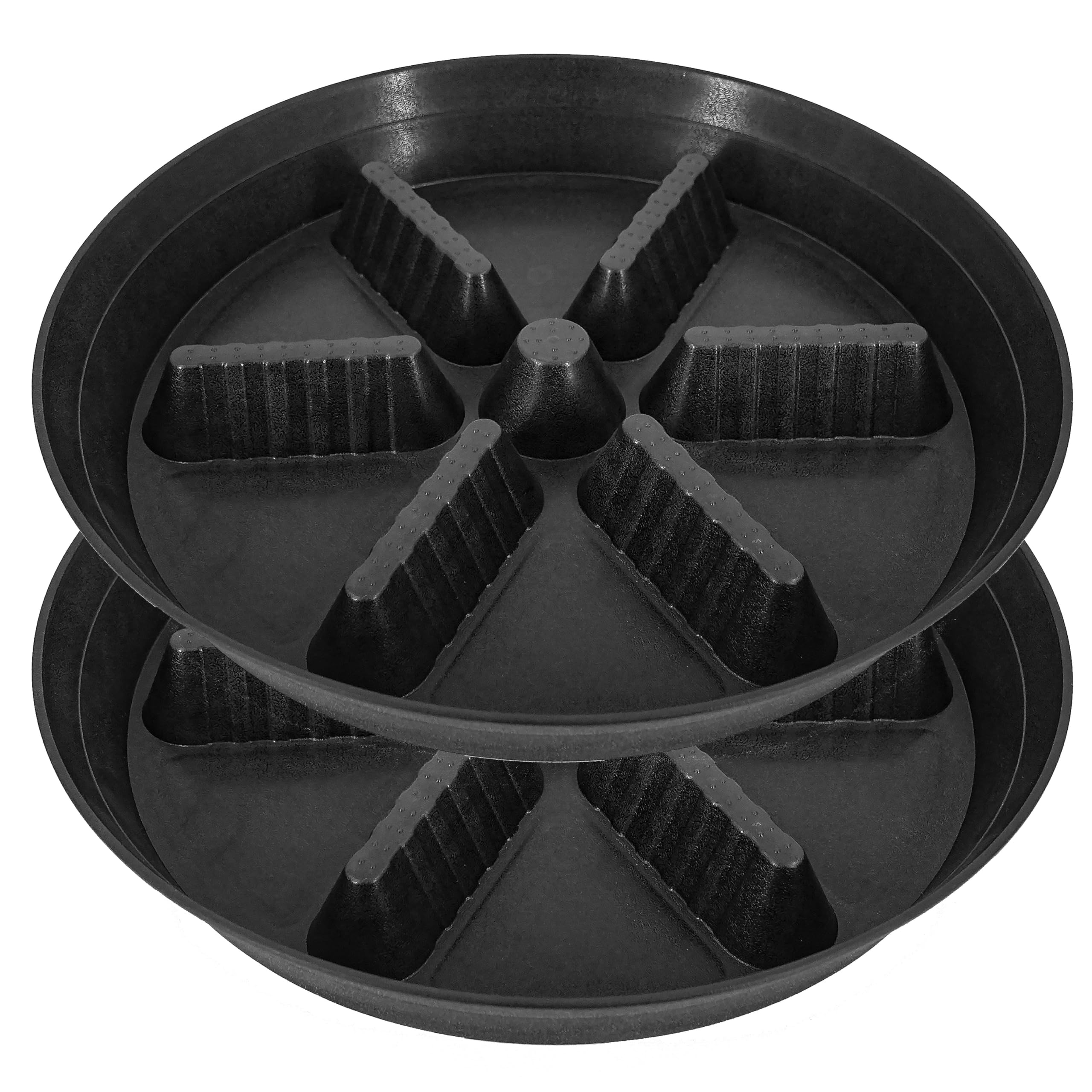 View 1 of 2 Pack Plant Saucer 17 inch 2 Pack, Raised Middle Plant Trays for Pots, Large Plastic Plant Saucers for Indoors, Water Tray for Plants,Drip Trays Plant Stand Water Catcher Tray, Pot Saucers for Plants