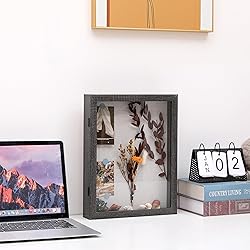 DEMAIKE 8x10 Shadow Box Frame with Linen Back, Wood