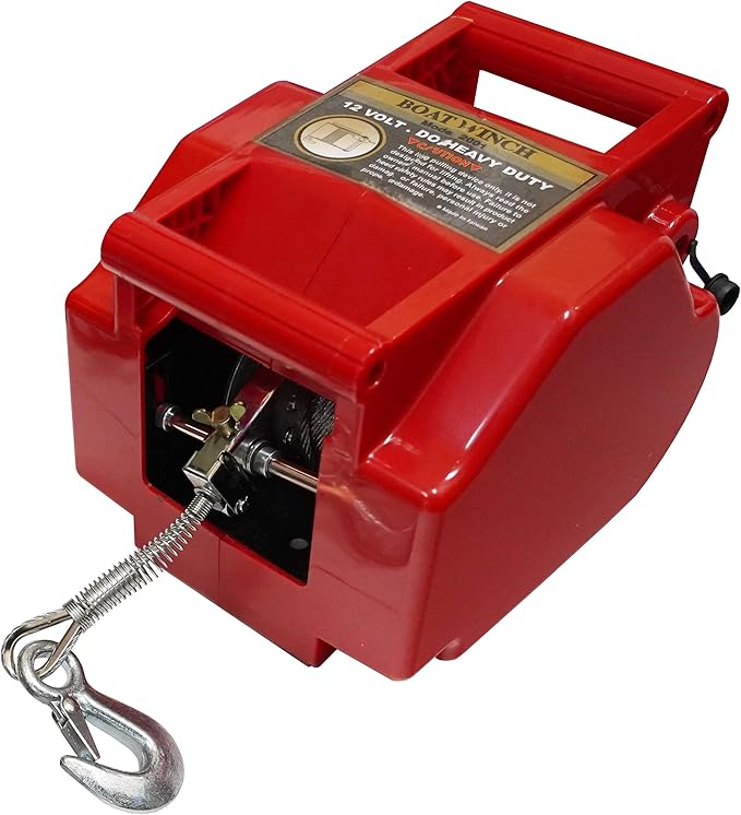 Portable 12V Automative/Boat Winch 6000 lbs. Load Capacity Utility