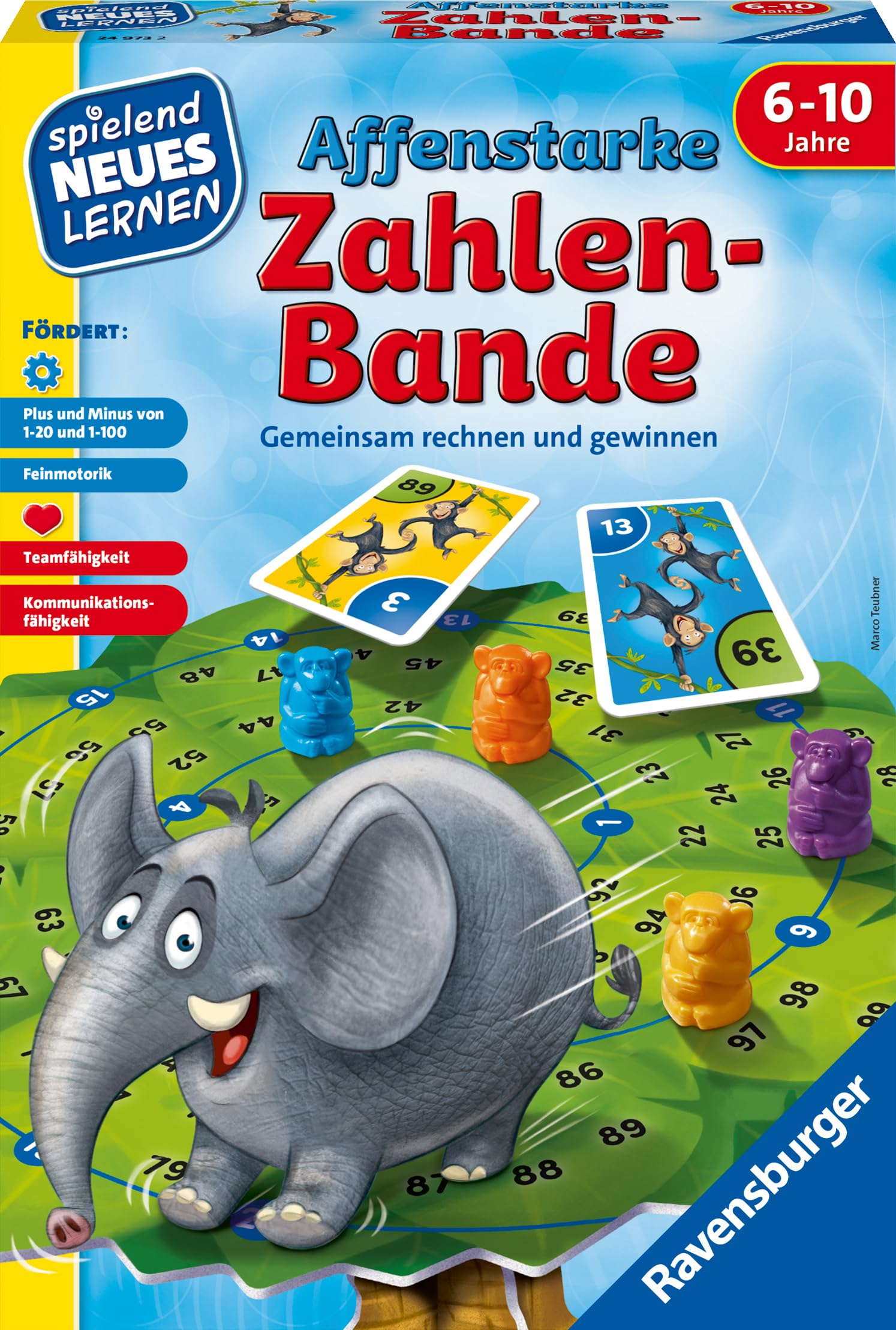 Ravensburger 24973 Monkey Number Band Educational Game Multi-Coloured