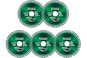 MOPKIUTR 5 Pack 5 Inch Indestructible Disc 2.2 for Angle Grinder 7/8'', Indestructible Disc for Grinder,Composite Multifunctional Cutting Discs for Smooth Cutting、 Chamfering、 Grinding Materials（125mm）