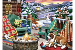 Ravensburger - Après All Day - 500 Piece Large Format Jigsaw Puzzle - Beautiful Depiction of The Ideal Front Porch in Winter - Frameable - Premium Quality - Puzzles for Adults